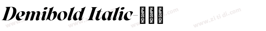 Demibold Italic字体转换